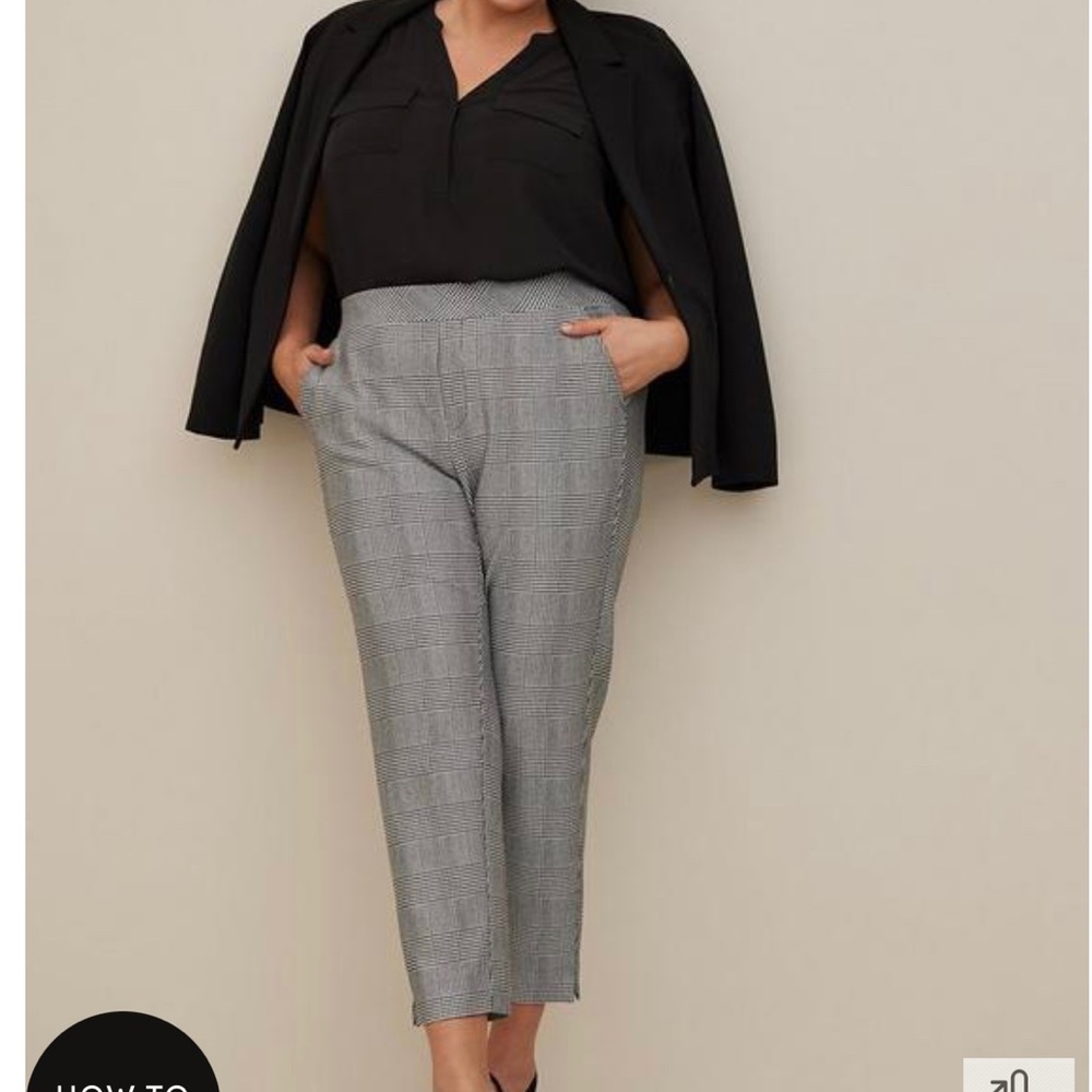 Womens Plus Torrid 3 (22W) PULL-ON RELAXED  TAPER PONTE HIGH-RISE PANT